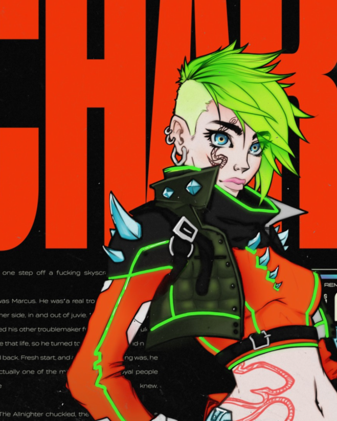 
                  
                    A colorful poster featuring a character named Charlie with the text 'Charlie' prominently displayed, set against an orange background.
                  
                